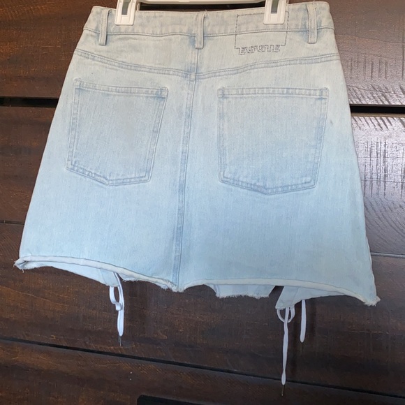 Eggie Minni NEW White DENIM Jeans Skirt Size S - Picture 8 of 12